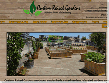 Tablet Screenshot of customraisedgardens.com